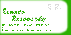 renato rasovszky business card